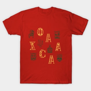 Oaxaca Alphabets - Salmon Pink T-Shirt